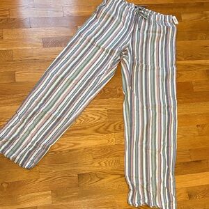 GAP Women’s Multistripe Lounge Pajama Pants - Blue, Pink, Cream, Tan